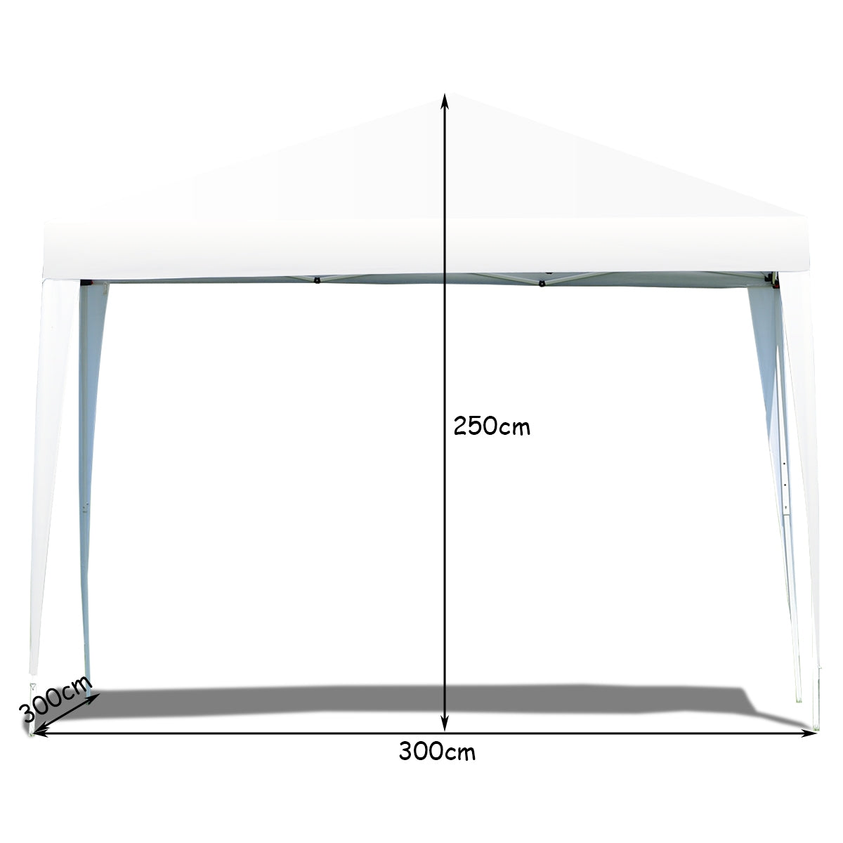 Gazebo de Jardín Plegable Ajustable en Altura 3x3 m Carpa Blanco