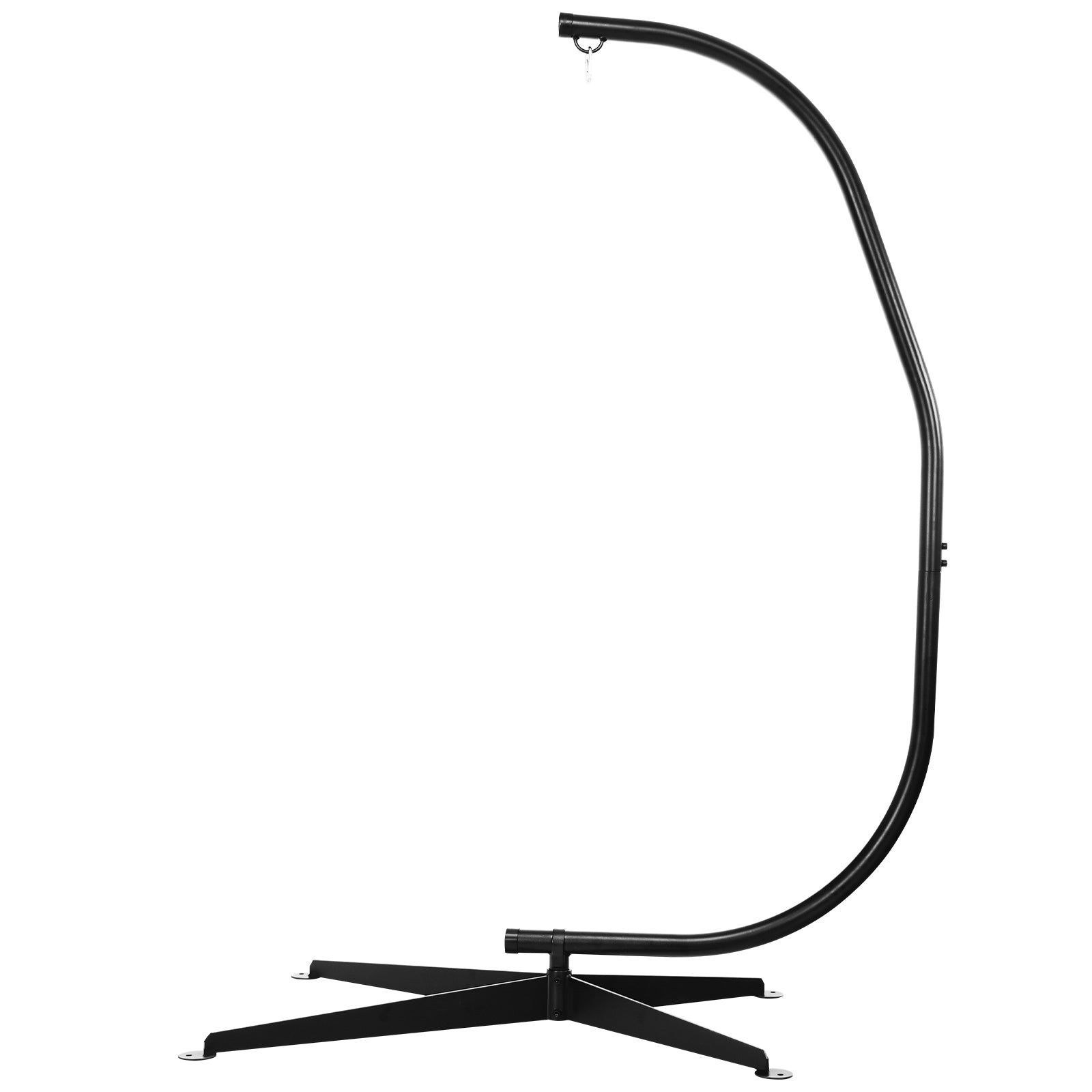 Soporte de Hamaca con Forma de C Sostén Sólido en Material de Alta Calidad Antióxido Negro Hasta 150 kg