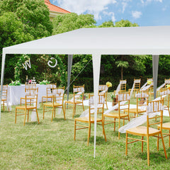 Toldo 3 x 6 m para Boda Gazebo Impermeable con Cuerda de Viento Pabellón de Refugio al Aire Libre para Fiestas Camping