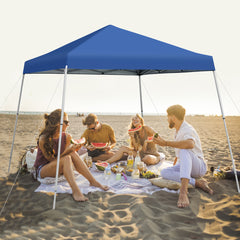 3x3m Pabellón Emergente para Exteriores Carpa Plegable con Pata Inclinada Protección Solar UPF50+ Refugio de Sombra Azul