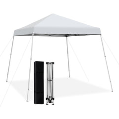 3x3m Pabellón Emergente para Exteriores Carpa Plegable con Pata Inclinada Protección Solar UPF50+ Refugio de Sombra Blanco