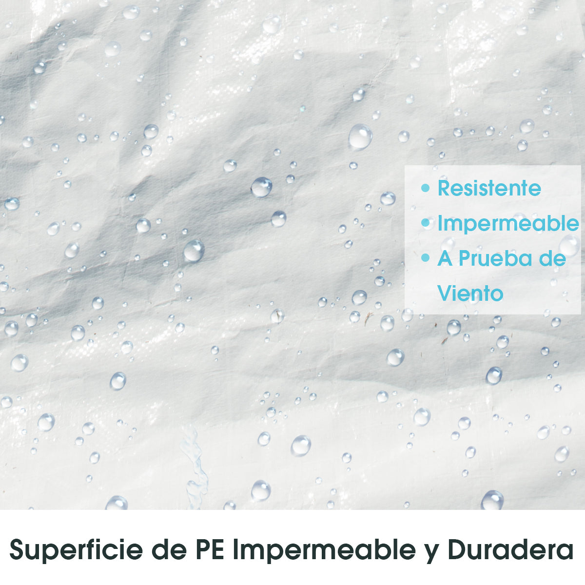3 x 9 M Pabellón Impermeable al Aire Libre Carpa Grande con Estacas Cuerdas para Fiesta Boda Barbacoa en Playa Blanco