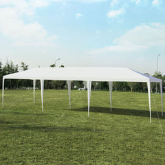 3 x 9 M Pabellón Impermeable al Aire Libre Carpa Grande con Estacas Cuerdas para Fiesta Boda Barbacoa en Playa Blanco