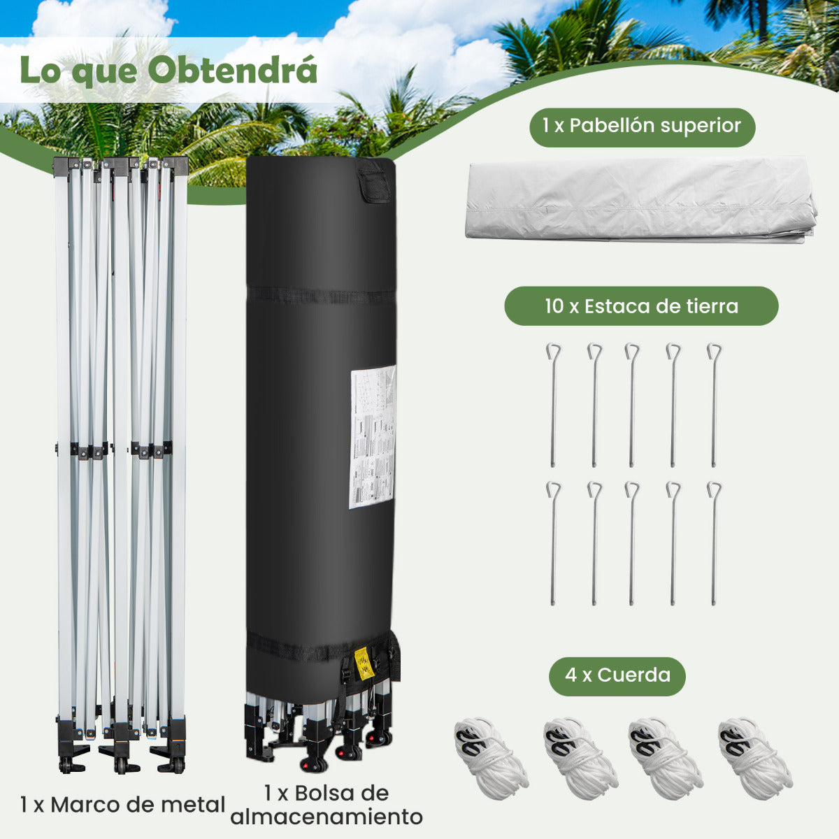 3 x 6 m Pabellón Emergente Plegable UPF 50+ Refugio Solar Instantáneo con Ruedas Carpa Impermeable para Bodas Fiestas Camping Blanco