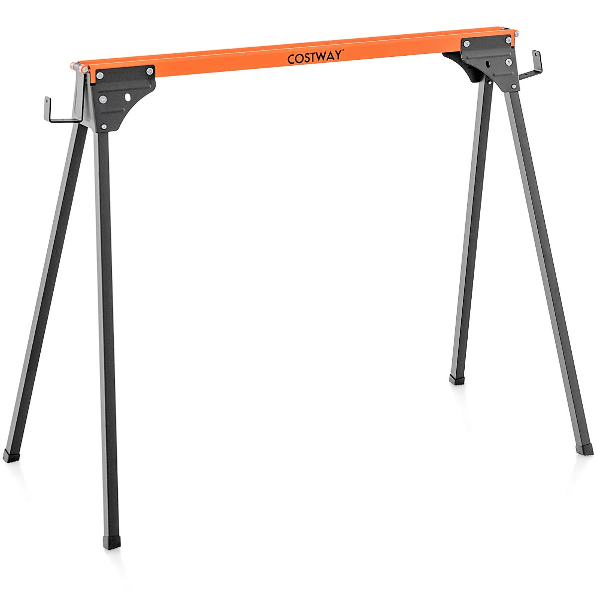 Paquete de 2 Caballetes Portátil de Sierra de Metal para Carpintería con Patas de Apertura Rápida 2 x 4 Brazos de Soporte Carga 500kg Rojo