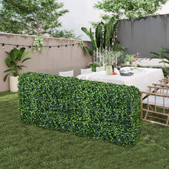 Pared de Plantas Artificiales Cerca de Privacidad Falsa de Caja de Hiedra con Hojas PE Tubos de Aluminio Bloque de Plantas 92 x 38 x 86 cm