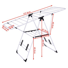 Perchero Plegable para Secado de Ropa Portátil con Percha Resistente de Acero Inoxidable Ligero y Estable para Interiores y Exteriores