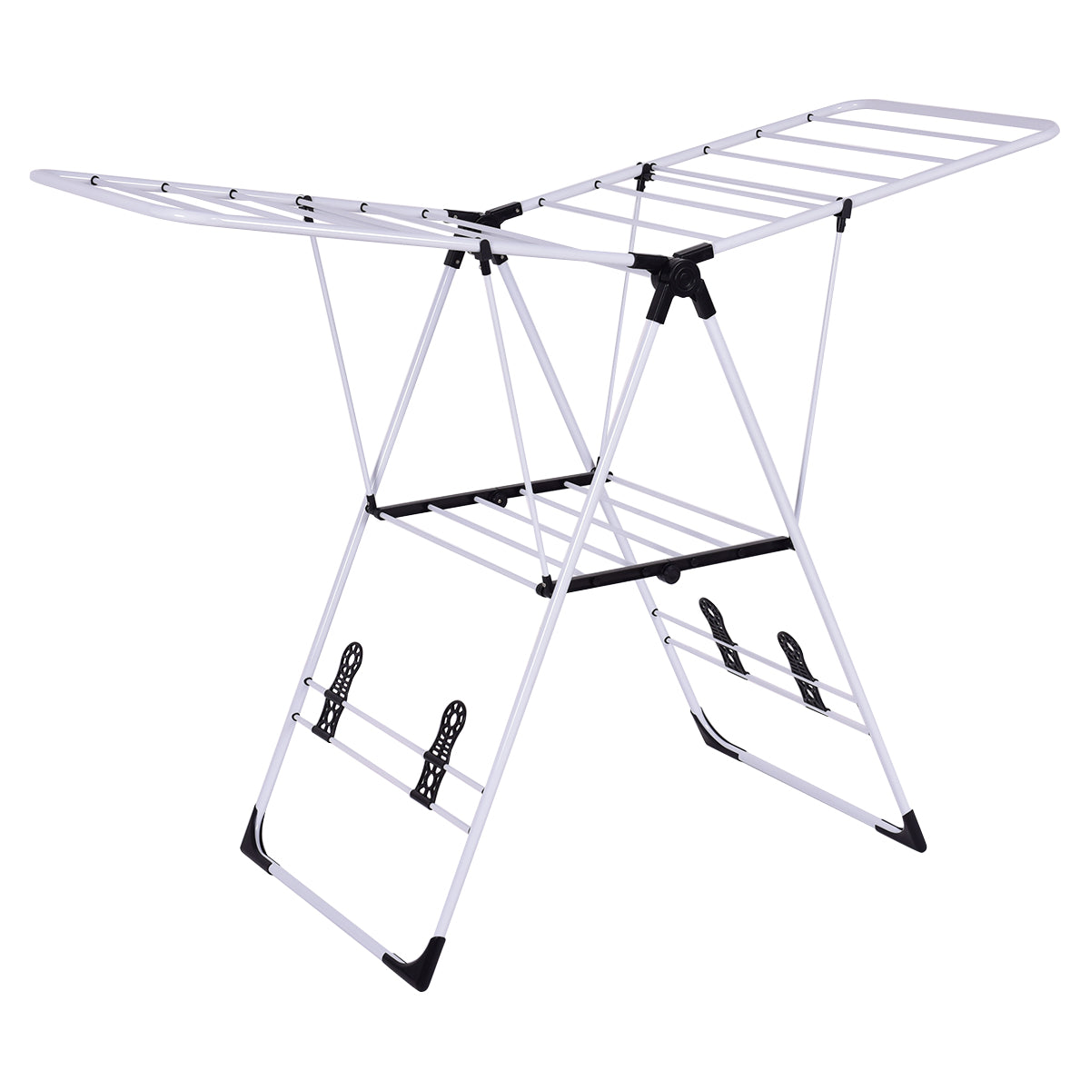 Perchero Plegable para Secado de Ropa Portátil con Percha Resistente de Acero Inoxidable Ligero y Estable para Interiores y Exteriores