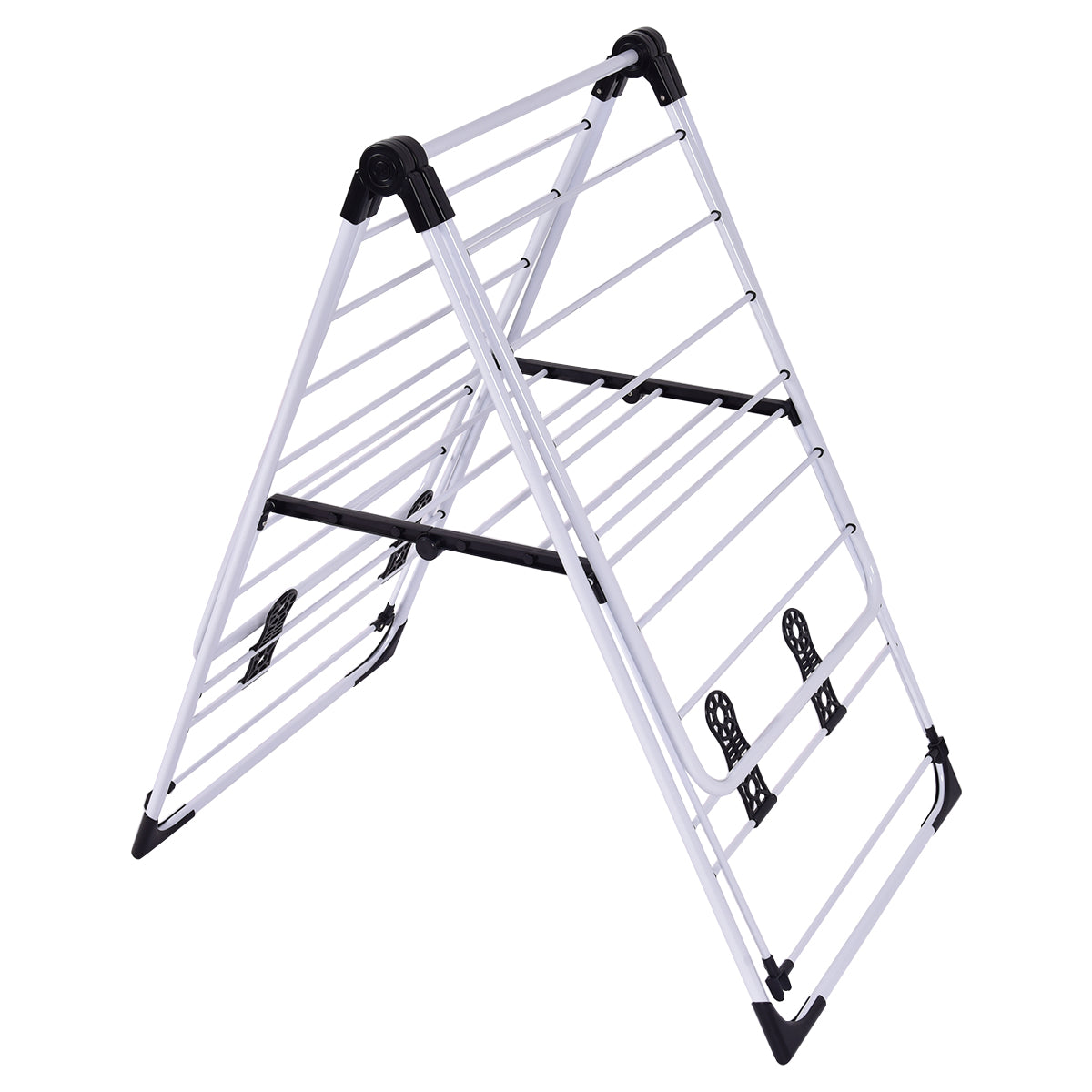 Perchero Plegable para Secado de Ropa Portátil con Percha Resistente de Acero Inoxidable Ligero y Estable para Interiores y Exteriores