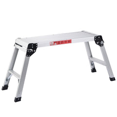 Plataforma de Trabajo Escalera de Aluminio con Bloqueo de Seguridad Soporte Triangular Banco de Trabajo para Camiones Hogar Carga 150 kg