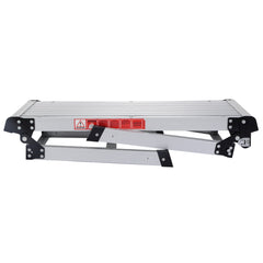 Plataforma de Trabajo Escalera de Aluminio con Bloqueo de Seguridad Soporte Triangular Banco de Trabajo para Camiones Hogar Carga 150 kg
