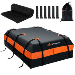 Portaequipajes de Techo de 600 L Impermeable para Todos los Coches con/sin Baca Bolsa de Equipaje 132 x 100 x 43 cm