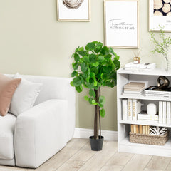 Árbol de Cidra Artificial de 110 CM Planta Falsa en Maceta con Tronco de Madera Real Ramas Ajustables Planta de Suelo Decoración Interior