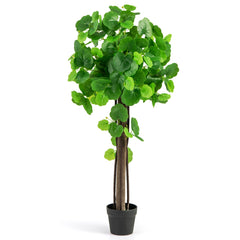 Árbol de Cidra Artificial de 110 CM Planta Falsa en Maceta con Tronco de Madera Real Ramas Ajustables Planta de Suelo Decoración Interior