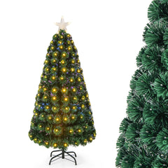 150cm/180cm Árbol de Navidad Artificial con Luces LED Amarillas Cálidas 8 Modos de Iluminación Verde-150cm