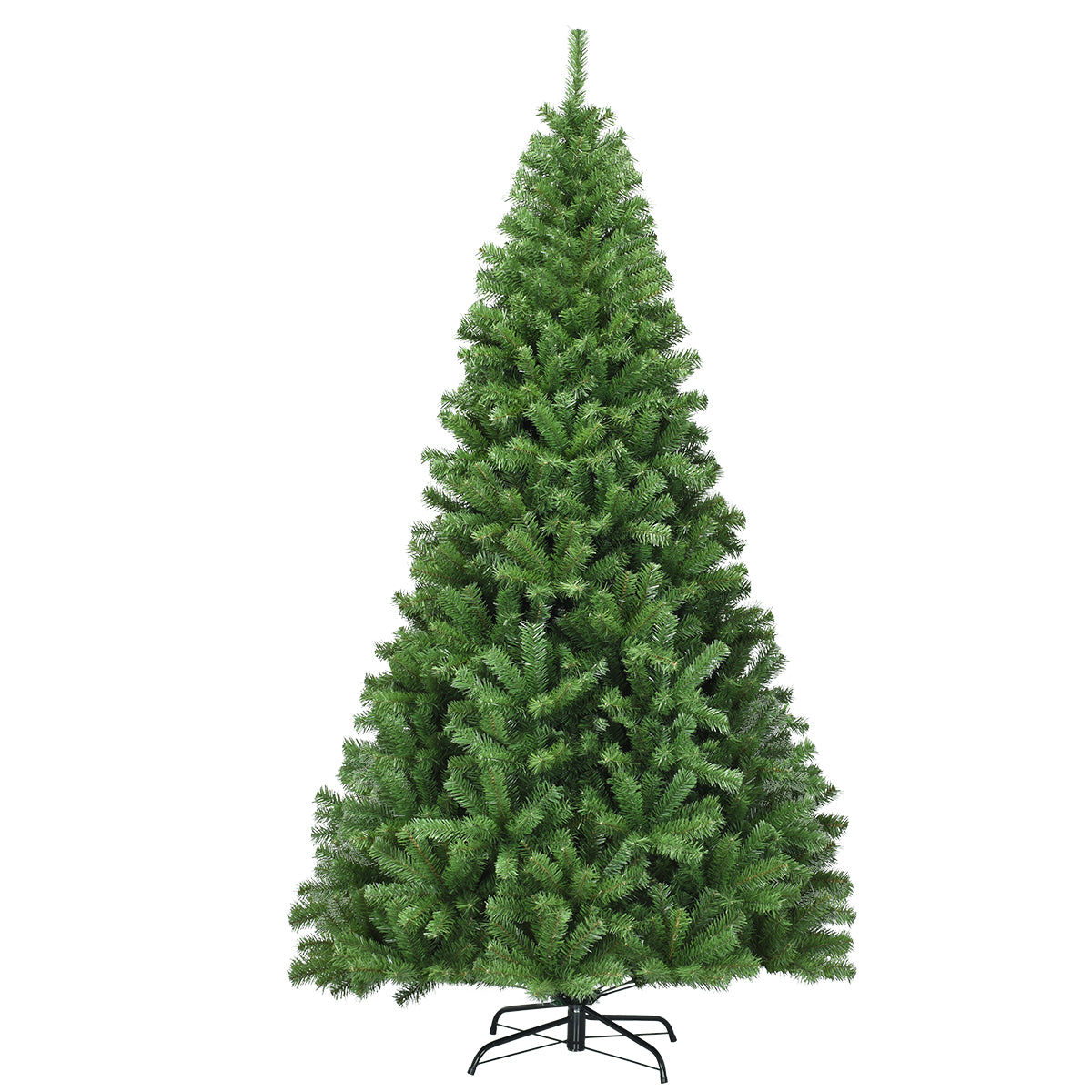 2,25m Árbol de Navidad con 1346 Ramas Bisagras y Base de Metal Resistente para Casa Oficina Tiendas Hoteles