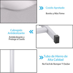 Reposapiés para Pedicura Manicura con Altura Ajustable de 44-65 cm Almohadilla Equipamiento Profesional para Salones de Belleza Blanco