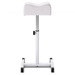 Reposapiés para Pedicura Manicura con Altura Ajustable de 44-65 cm Almohadilla Equipamiento Profesional para Salones de Belleza Blanco