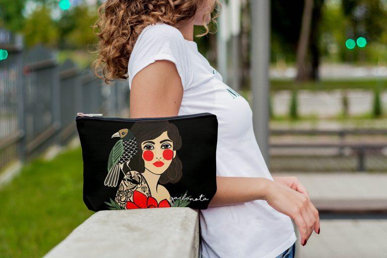 BOLSA DE MAQUILLAJE / NECESER ROSE - NEGRO - ZYOUNAT Boutique