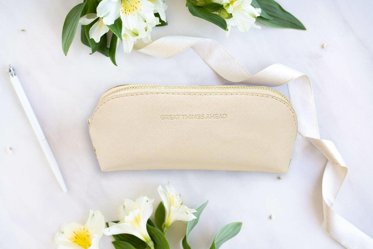 Estuche de Lápices Great Things Ahead - Beige - ZYOUNAT Boutique