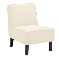 Butacas para Dormitorio Patas de Madera de Caucho y Cojín de Espuma Grueso Sillones Sala de Estar Oficina 73 x 61 x 80 cm Beige