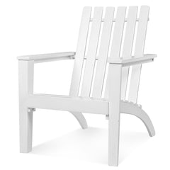 Silla Adirondack de Madera Acacia de Jardín Ergonómico con Apoyabrazos Sillón para Balcón Patio Piscina Terraza 69 x 73 x 85 cm Blanco