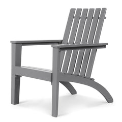 Silla Adirondack de Madera Acacia de Jardín Ergonómico con Apoyabrazos Sillón para Balcón Patio Piscina Terraza 69 x 73 x 85 cm Gris