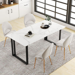 Juego de 2 Sillas de Comedor Silla Tapizada con Respaldo Curvado Asiento Ancho sin Brazos para Sala de Estar Comedor Carga de 150 kg Gris