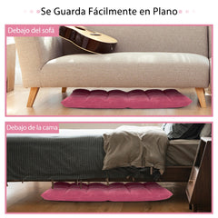 Sofá Perezoso Sofá Plegable Respaldo Ajustable 14 Posiciones Silla de Dormitorio Sala 105 x 56 x 15 cm Rosa