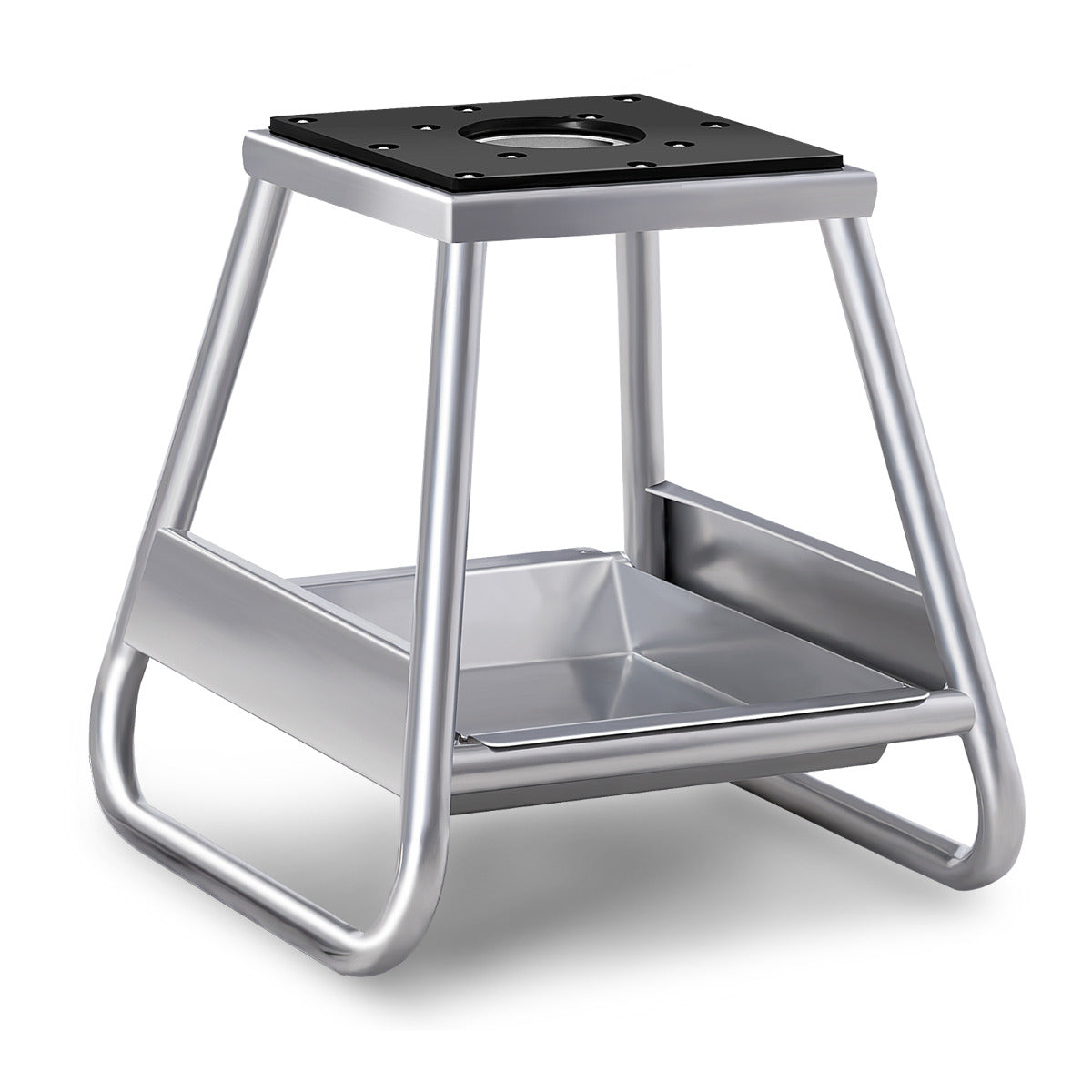 Soporte de Elevación para Motocicleta de Metal Resistente con Parte Superior Antideslizante Bandeja de Aceite Extraíble Carga 450 kg