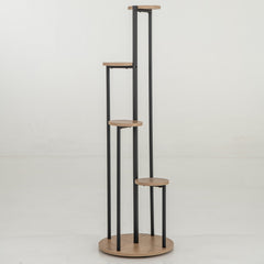 Soporte para Plantas de Metal para Interior Estante Esquinero de 125 cm de Alto para Plantas en Maceta para Hogar Oficina Balcón Natural