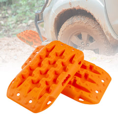 Tablas de Tracción Todoterreno Alfombrillas de Tracción 2 Piezas para Nieve Extracción y Recuperación de Vehículos 58 x 31 x 6 cm Naranja