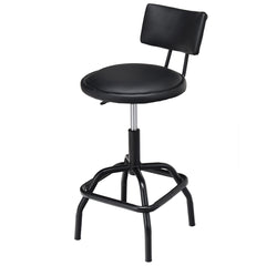 Taburete Giratorio de Bar Silla de Bar Acolchado en Piel PU Altura Regulable para Cocina Comedor Salón Barra 53 x 53 x 84-95 cm Negro