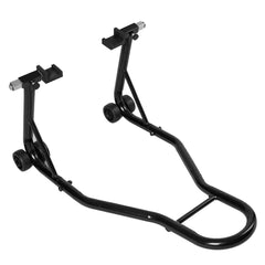 Caballete Trasero Moto Acero Inoxidable para Rueda Trasera Motocicleta Soporte Portátil y Móvil Negro
