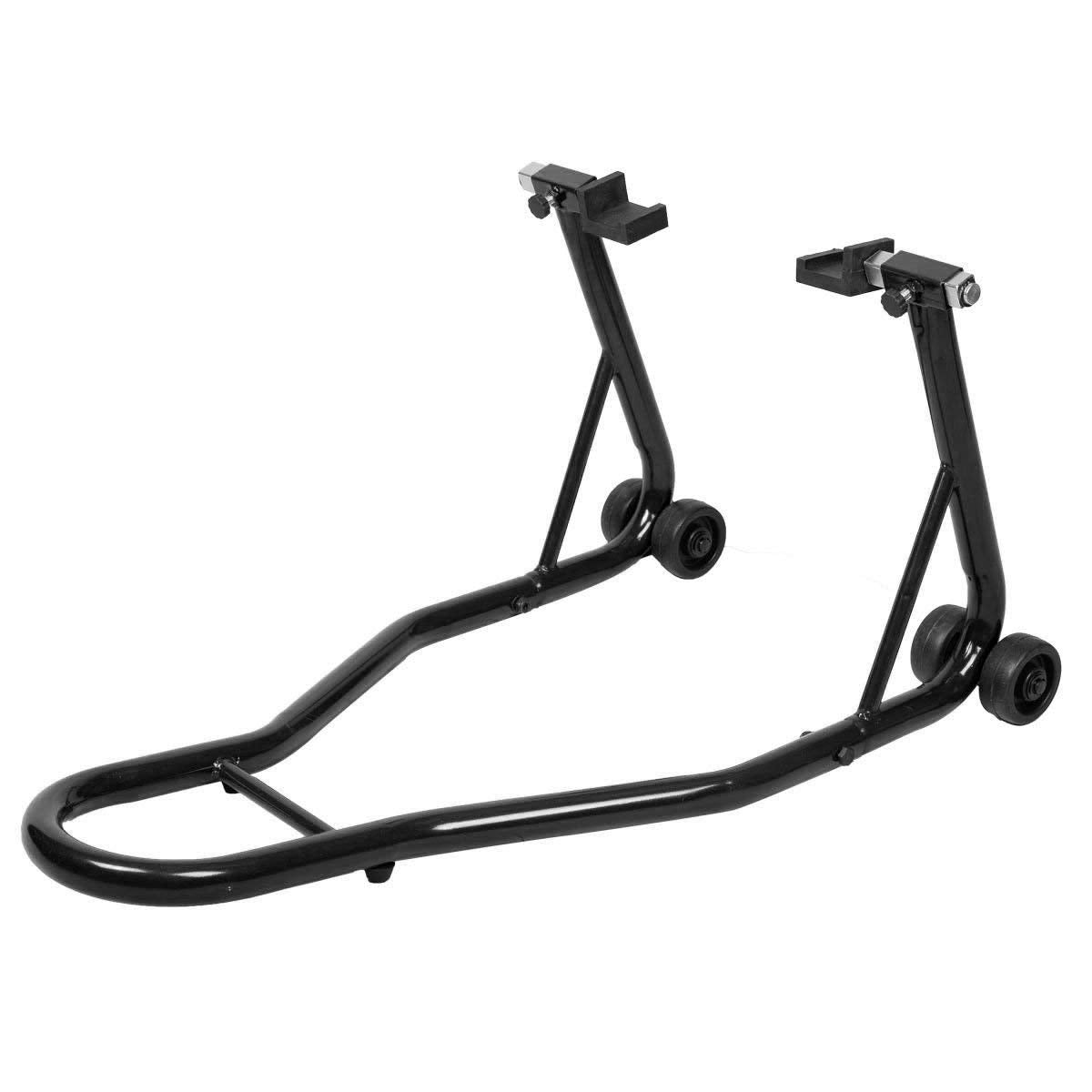 Caballete Trasero Moto Acero Inoxidable para Rueda Trasera Motocicleta Soporte Portátil y Móvil Negro