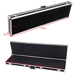 Estuche rígido para rifles de aluminio Estuche para pistolas con 2 cerraduras de combinación negro