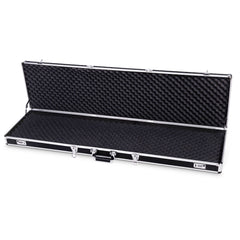 Estuche rígido para rifles de aluminio Estuche para pistolas con 2 cerraduras de combinación negro