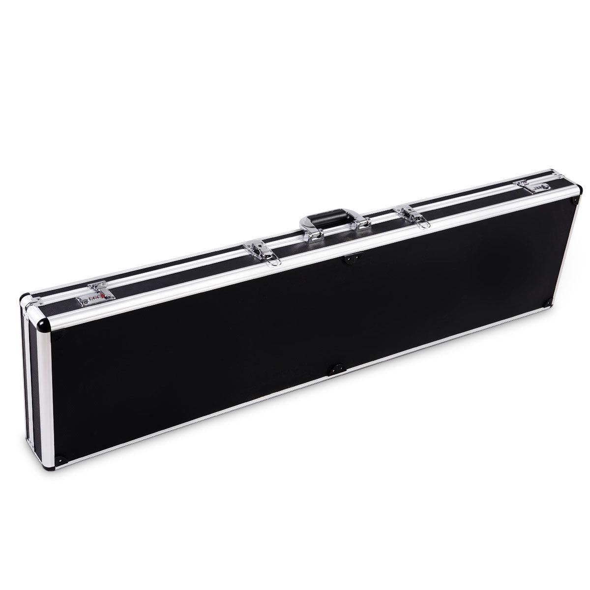 Estuche rígido para rifles de aluminio Estuche para pistolas con 2 cerraduras de combinación negro