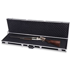 Estuche rígido para rifles de aluminio Estuche para pistolas con 2 cerraduras de combinación negro