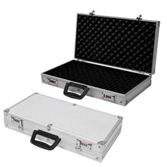 Maletín para Pistola de Aluminio Caja de Munición Caza 47x25x8,3cm 2 Bloqueos