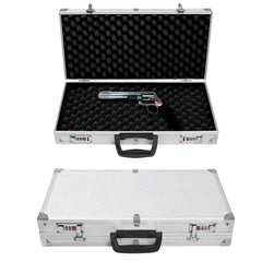 Maletín para Pistola de Aluminio Caja de Munición Caza 47x25x8,3cm 2 Bloqueos
