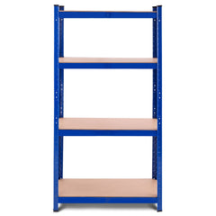 Estante de Almacenamiento para Garaje de Hierro y MDF de 4 estantes Estantería Pesado 80x40x160cm azul