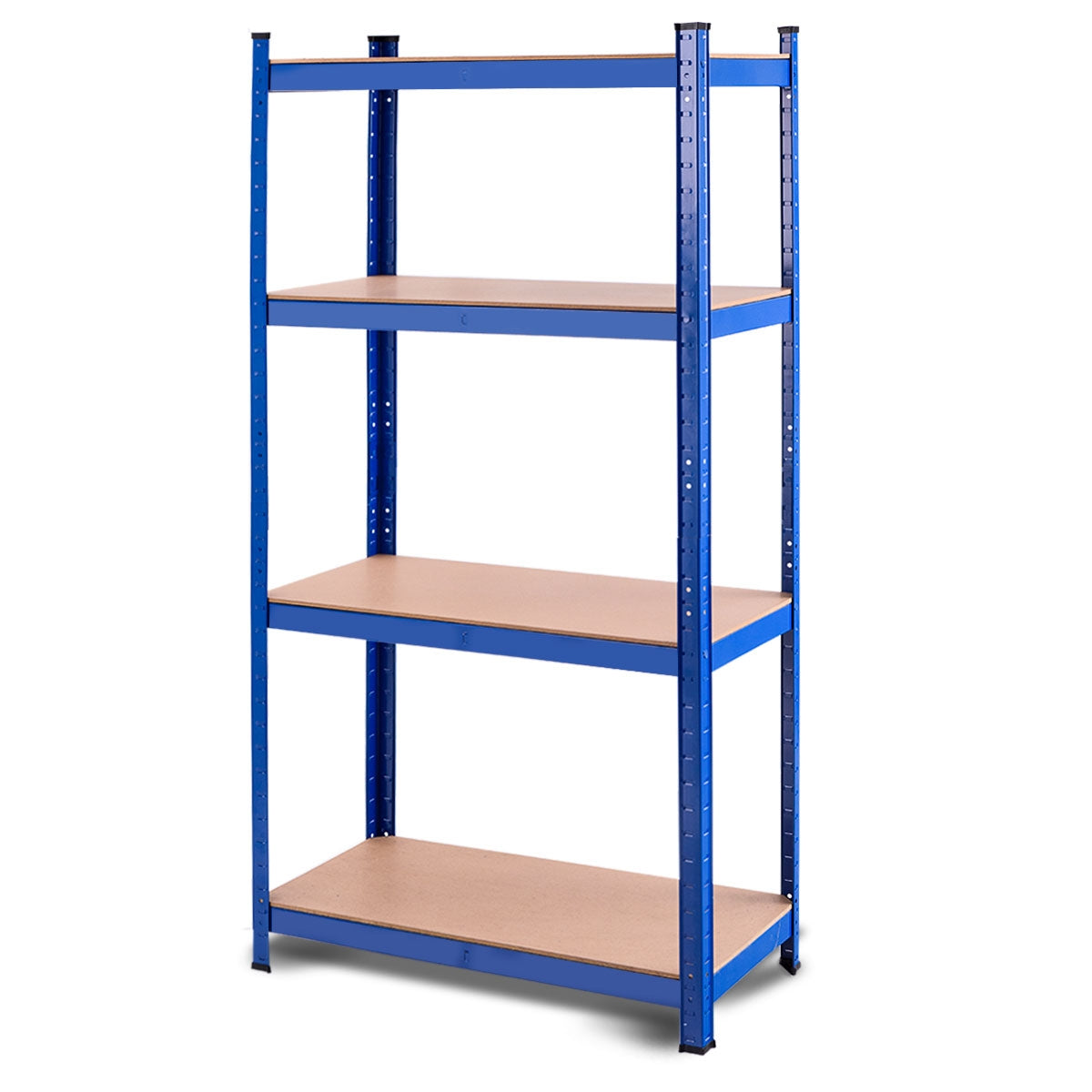 Estante de Almacenamiento para Garaje de Hierro y MDF de 4 estantes Estantería Pesado 80x40x160cm azul