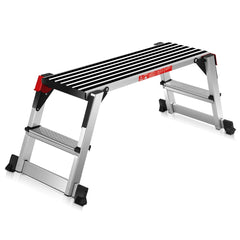 Plataforma de Trabajo Escalera Plegable Multiuso de Aluminio para Hogar Oficina Taller Carga hasta 150 kg