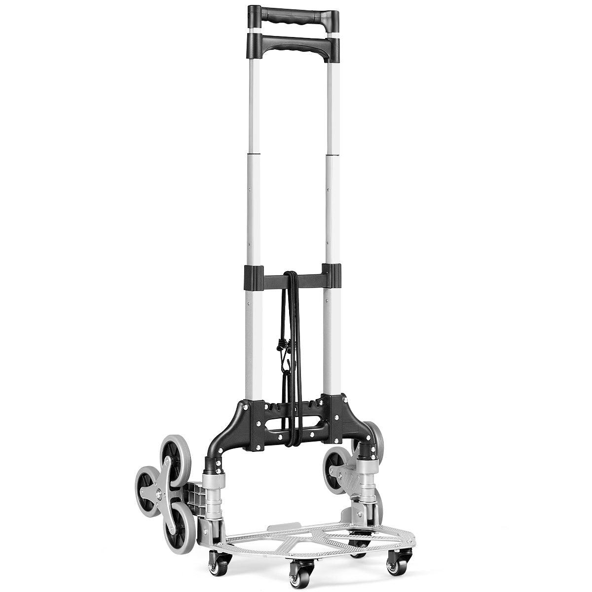 Carro de Carga Plegable con Correa Elástica y Empuñadura Telescópica Regulable en 3 Posiciones para Mudanza Compra Viajes