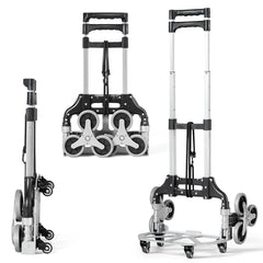 Carro de Carga Plegable con Correa Elástica y Empuñadura Telescópica Regulable en 3 Posiciones para Mudanza Compra Viajes
