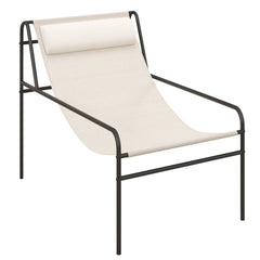 Tumbona de Metal Sillón Playa con Reposacabezas Extraíble Tela Transpirable Carga 160 kg 94 x 62 x 76 cm Beige