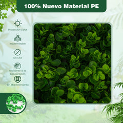 Valla de Enrejado Expansible 180 x 90 cm Pantalla de Cerca de Privacidad de Hiedra Artificial Panel de Seto para Balcón Patio Eucalipto Verde